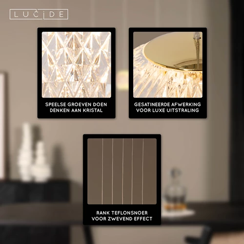 Lucide CINTRA - Hanglamp - LED Dimb. - 5x4,7W 2700K - Transparant - USP